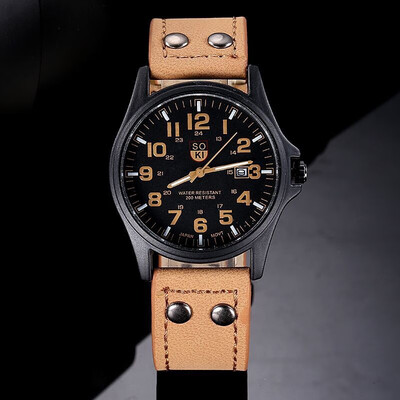 

Hollow watch fashion mens PU belt non-mechanical watch student womens watch mechanical watch