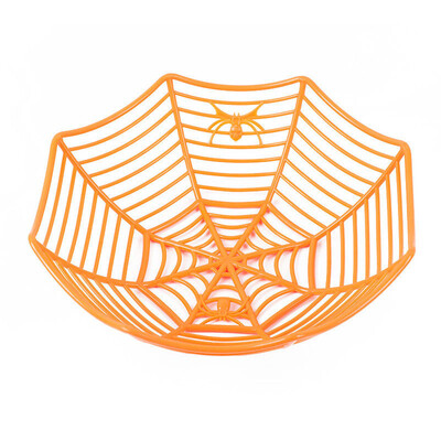 

Toponeto Spider Web Fruits Candy Plastic Basket Spiderweb Halloween Party Decor Kitchen