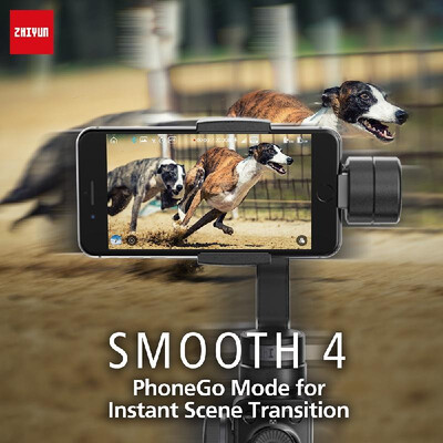 

Zhiyun Smooth 4 3-Axis Handheld Smartphone Gimbal Stabilizer Focus Pull & Zoom Capability Objecting Tracking Timelapse PhoneGo