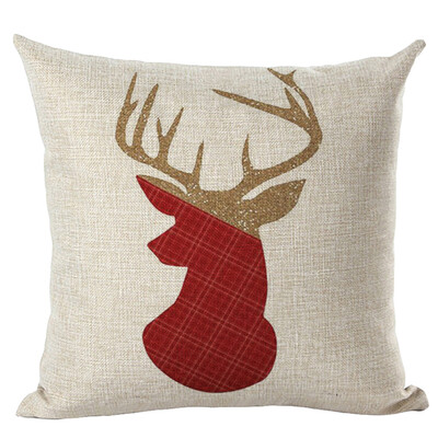 

Siaonvr Merry Christmas Pillow Cases Linen Sofa Cushion Cover Home Decor Pillow Core