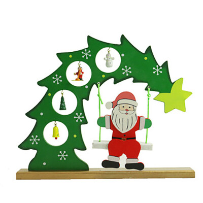 

Tailored Christmas tree Santa Claus Snowman Wooden Swing Decoration Decoration