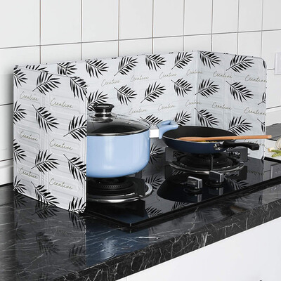 

Siaonvr Home Kitchen Stove Foil Plate Prevent Oil Splash Cooking Hot Baffle Kitchen Tool