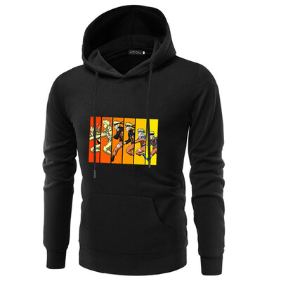 

lucasy Mens Naruto Hoodie Cartoon Theme Long Sleeve Sweatshirt Pullover Tops Black