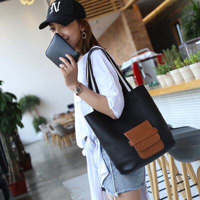 

Tailored Bucket Bag Women Wide Strap Shoulder Bag Handbag Large Capacity Crossbody Bag BG