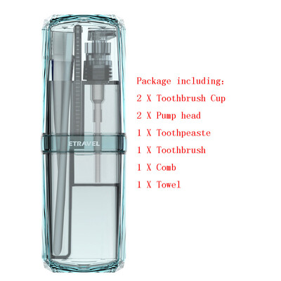 

Toponeto 1Set Portable Travel Camping Toiletry Organizer Toothbrush Razor Holder Wash Cup