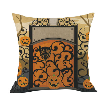 

〖Follure〗Halloween Pillowcase Cushion Case Home Decoration Linen Cushion Cover