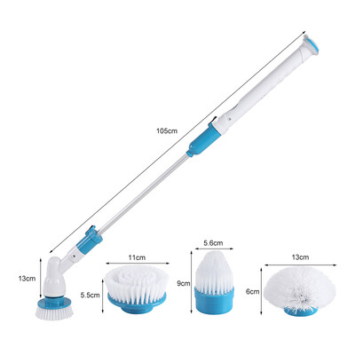 

3 Heads Electric Spin Scrubber Cleaning Brush Bathroom Floor Tiles Household Clean Tool