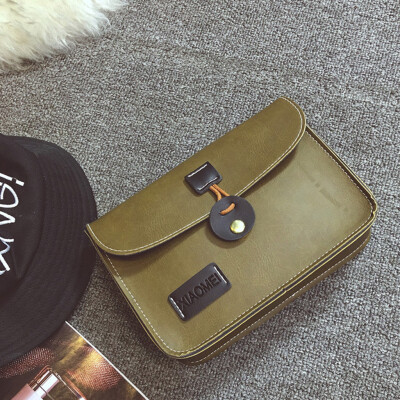 Tailored Women Circular Buckle Retro Fashion Simple Single-shoulder Bag Messenger Bag