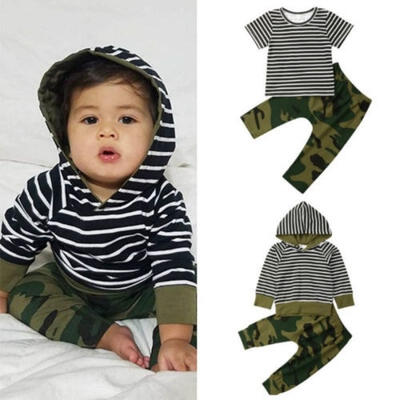 

Toddler Newborn Baby Boy Camo T-shirt TopCamouflage Pants Outfit Clothes
