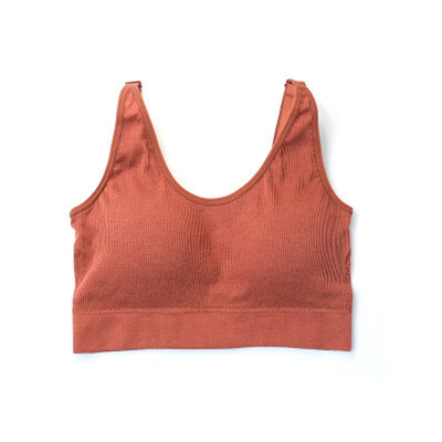 

Women Bra Adjustable Seamless Breathable Push Up Leisure Outdoor Underwear Full Cup Solid Color