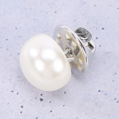 

1PC Korean Simulated Pearl Brooch Pins For Women Charm Piercing Badge Pins And Brooches Collar Jewelry Gift