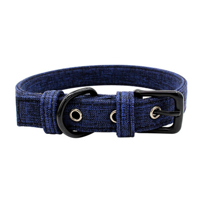

Dog Adjustable Collars Double Thick Canvas Deluxe Small Medium Dog Collar Simple Solid Color Design Pet Necklace For Chihuahua