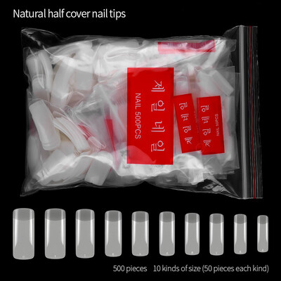 

Toponeto Natural Transparent Nail Extension Tape With 500 Half Nail Patch In Bag
