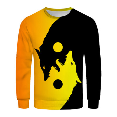 

Toponeto Mens New Style Fashion T-Shirt With 3D Printing And Long Sleeves Sweater Blouse