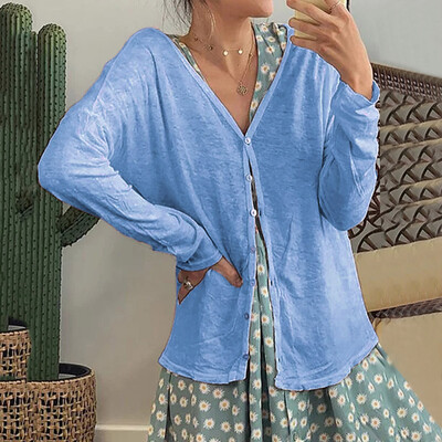 

Tailored Women Autumn Fashion Casual Long-sleeved Button Blouse Small Jacket