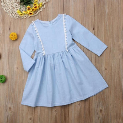 

New Infant Baby Girl Long Sleeve Dress Princess Party Tutu Dress Children Clothes
