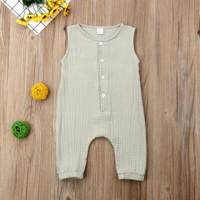 

Newborn Baby Boy Girl Sleeveless Bodysuit Romper Jumpsuit Sunsuit Outfit Clothes