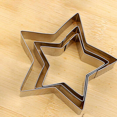 

3x Snowflake Stainless Steel Cookie Cutter Biscuit Pastry Mold Cake Decor Tool