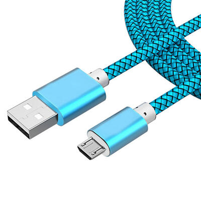 

Premium Durable Nylon Braided USB To Micro USB Fast Charging Data Cable For Android Phones -1m