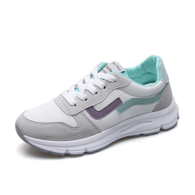 

LZJ New Brand 2018 Breathable Mesh Women Casual Shoes Vulcanize Female Fashion Sneakers Lace Up Soft High Leisure Footwears