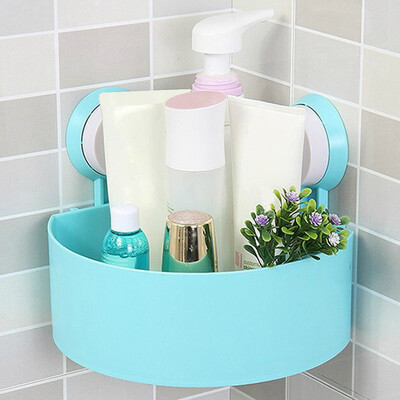 

Siaonvr Plastic Suction Cup Bathroom Kitchen Corner Storage Rack Organizer Shower Shelf