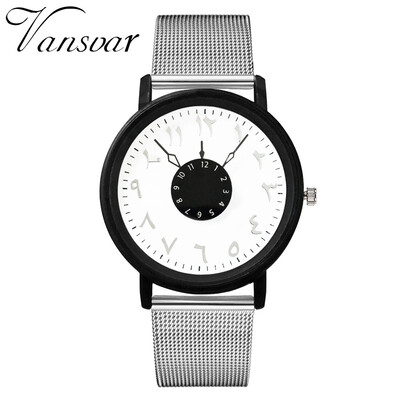 

Gobestart vansvar Casual Quartz Stainless Steel Band Newv Strap Watch Analog Wrist Watch