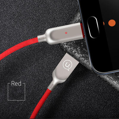 

USAMS SJ180 Micro USB Type C Mobile Phone Cables Automatic Power Off Fast Charging Cable For Android Huawei Xiaomi 8-Type-C
