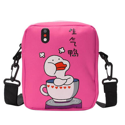 

Canvas Shoulder Messenger Packs Cartoon Duck Print Women Crossbody Bags