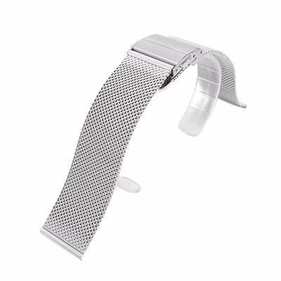 

〖Follure〗Edelstahl Uhrenarmband Doppel-Druckknopf Schnalle Mailänder Metallarmband