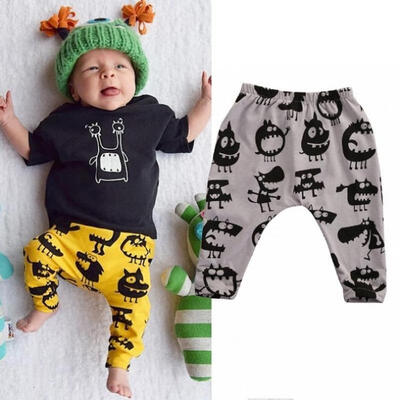 

Newborn Baby Boy Girl Kids Toddler Cartoon Bottom Harem Pants Leggings