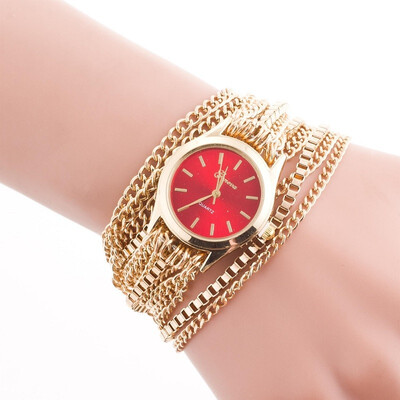 

2018 New Women Fashion Luxury Leisure Set Auger Leather Analog Stainless Steel Quartz Watch