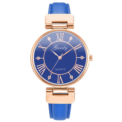 

〖Follure〗Women Leather Band Analog Quartz Round Wrist Watch Watches