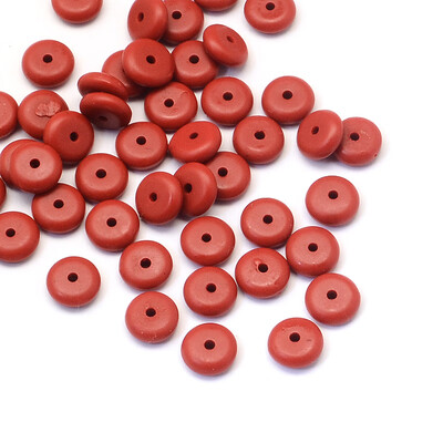 

Rondelle Cinnabar Beads FireBrick 10x3mm Hole 12mm