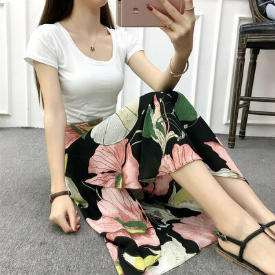 

Ladies Boho Floral Tie with Skirt Long Maxi Full Skirt Summer Beach Sun Dress