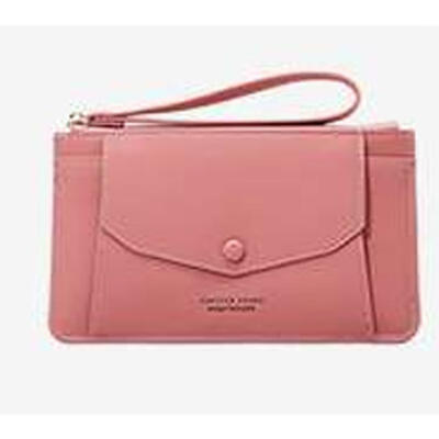 

Long Solid Color PU Wallet Casual Clutch Zipper Purse For Women