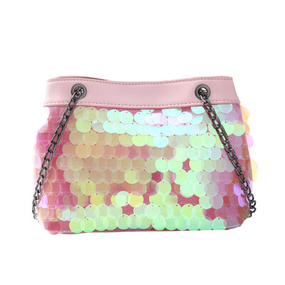 

Tailored Women Girl Fashion Bucket Bag Female Bling Sequins Crossbody Shoulder Bag