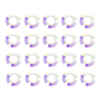 

20pcs 8mm Glitter Nail Art Angel Ring Rhinestones 3D Crystal Hollow Circle
