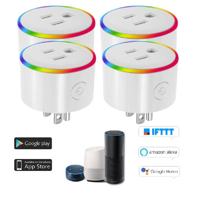 

WiFi Smart Plug Mini Smart Outlet Socket LED Indicator Timing Function Remote Control Voice Control for Amazon Alexa&for Goog