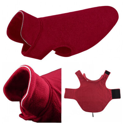 

Dog Coats & Jackets Pets Fall Winter New Fleece Dog Clothes Brown Blue Red Multiple Sizes Dog Supplies Clothing Keep Warm Coat