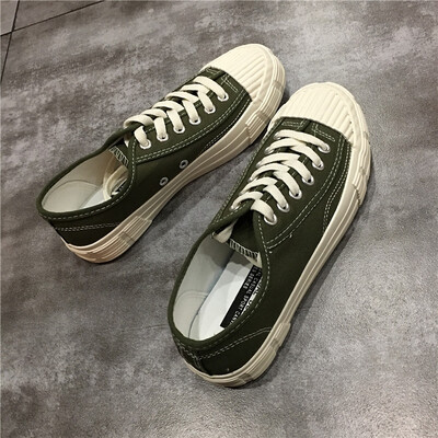 

New summer 2019 tide shoes Joker chic Hong Kong flavor board shoes female Korean ins canvas shoes female