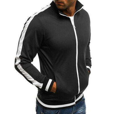 

Slim Plain Mens Zip Jacket Outwear Sweatshirt Casual Sport Jumper Top Coats