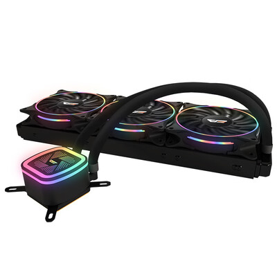 

Aigo darkFlash DT360 360mm Water Liquid Cooling Cooler Radiator with 120mm LED Rainbow Lighting Case Fan CPU Cooler