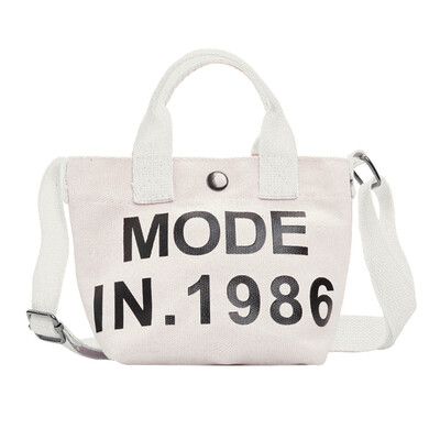 

Children Canvas Shoulder Bag Child Letter Print Tote Small Casual Messenger Bag Korea Style Kids Handbags YJ