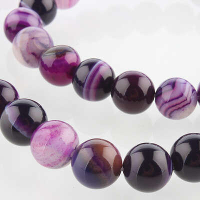 

Natural Gemstone Agate Round Bead Strands Dyed BlueViolet 8mm Hole 1mm about 49pcsstrand 1496