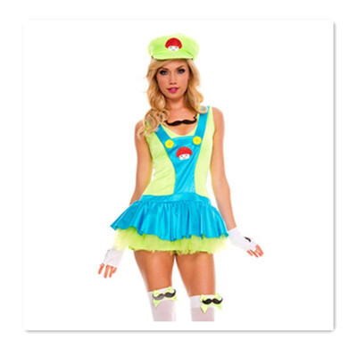 

Christmas stage dress dance super Mario Mario role-playing outfit nightclub ds uniform collar dance