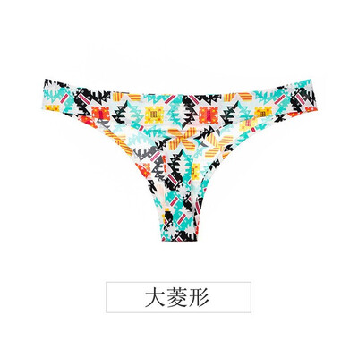 

Seamless cotton underwear&underpants with leopard print T-shaped pants free of freight