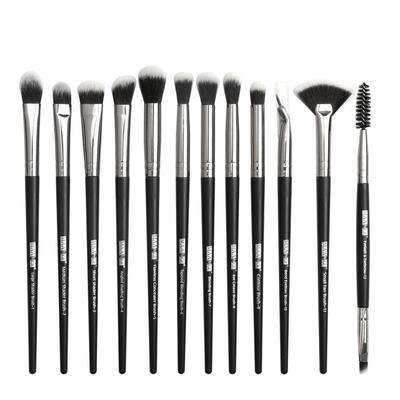 

12pcs Plastic Pro Makeup Brushes Set Eyelash Eye Shadow Applicator Tool