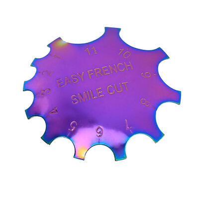 

Easy French Line Edge Crystal Nail Cutter Stencil Template Manicure Tools