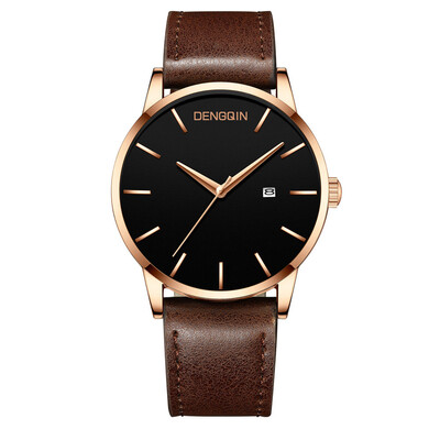

Gobestart Luxury Brand Mens Quartz Clock Man Army Military Leather Date Wrist Watch