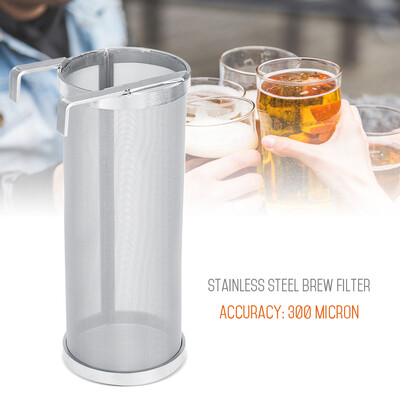 

Greensen 300 Micron Stainless Steel Homemade Brew Beer Hop Mesh Filter Strainer with Hook
